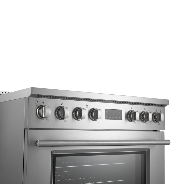 FORNO Torino 36" 5.36 cu. ft. Induction Range with True Convection, Air Fry and Sous Vide in Stainless Steel 240V, FFSIN0936-36