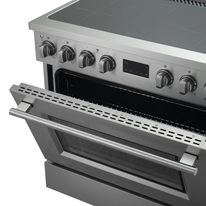 FORNO Torino 36" 5.36 cu. ft. Induction Range with True Convection, Air Fry and Sous Vide in Stainless Steel 240V, FFSIN0936-36
