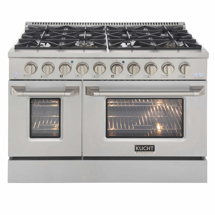 Kucht 48-Inch Pro-Style Dual Fuel Range in Stainless Steel (KDF482-S)