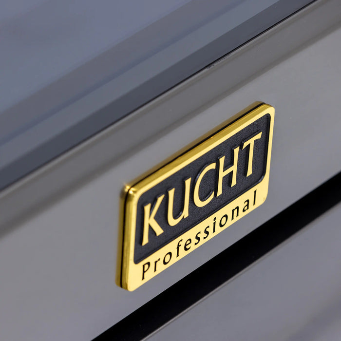 Kucht Horus 48-Inch Dual Fuel Range with 6.7 cu. ft. Electric Oven and 8 Gas Burners in Dark Titanium Stainless Steel with Digital Thermostat (KXD48)