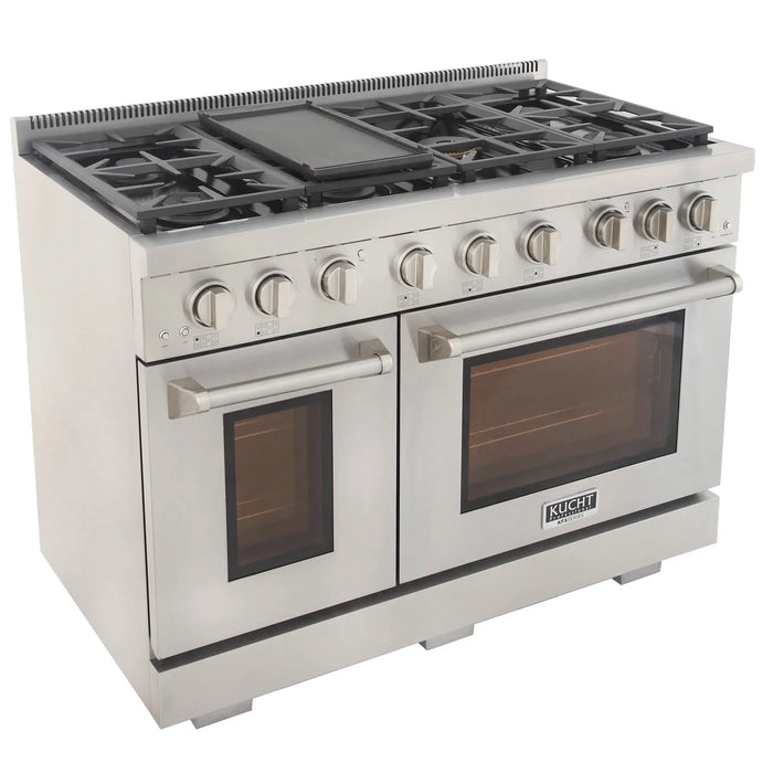 Kucht Professional 48-Inch 6.7 cu. ft. Gas Range in Stainless Steel with True Simmer Burners (KFX4800X-S)