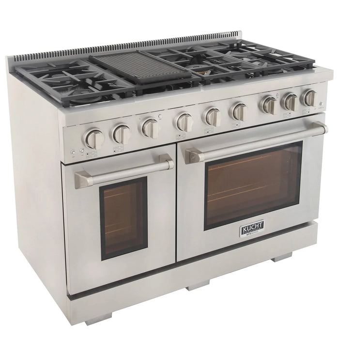 Kucht Professional 48-Inch 6.7 cu. ft. Gas Range in Stainless Steel with True Simmer Burners (KFX4800X-S)