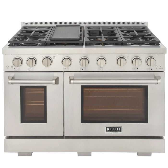 Kucht Professional 48-Inch 6.7 cu. ft. Gas Range in Stainless Steel with True Simmer Burners (KFX4800X-S)