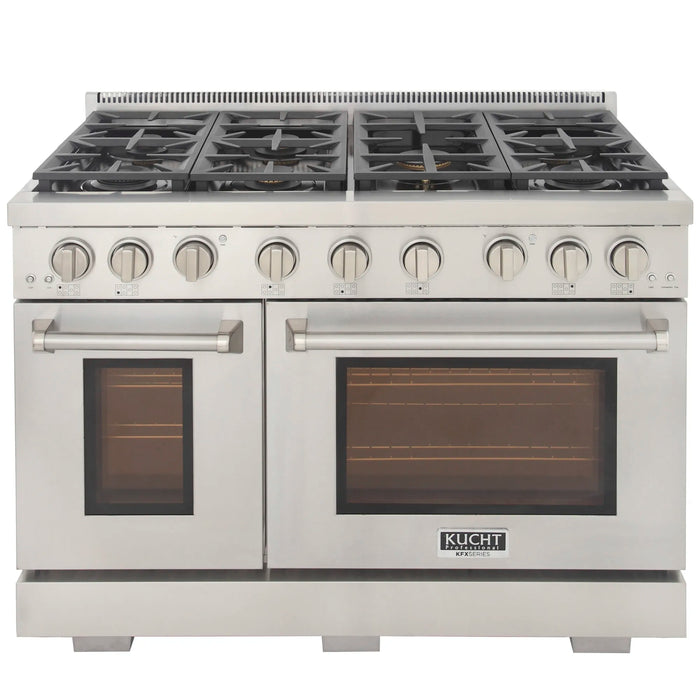 Kucht Professional 48-Inch 6.7 cu. ft. Gas Range in Stainless Steel with True Simmer Burners (KFX4800X-S)