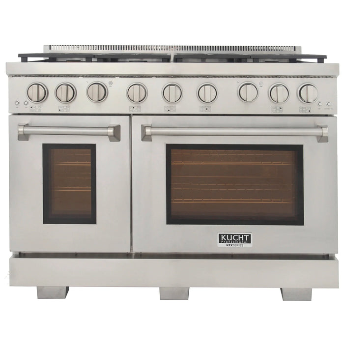 Kucht Professional 48-Inch 6.7 cu. ft. Gas Range in Stainless Steel with True Simmer Burners (KFX4800X-S)