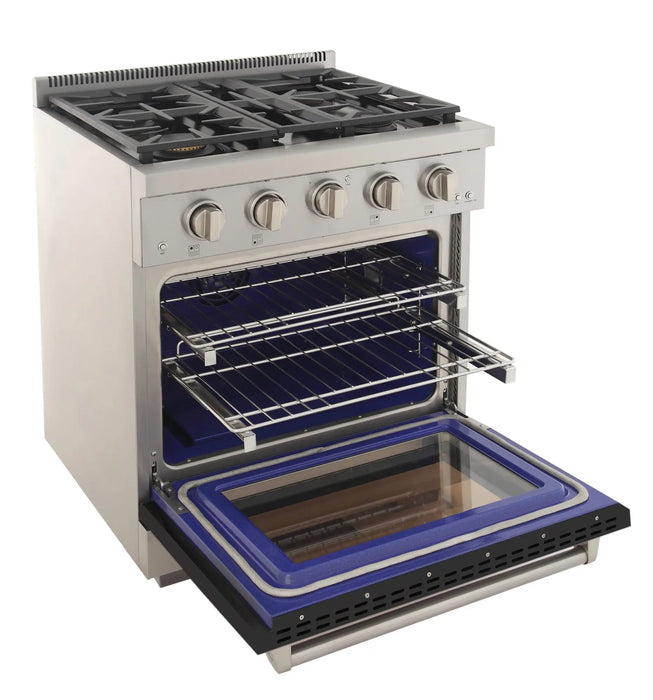 Kucht Professional 30-Inch 4.2 cu. ft. Gas Range in Black with True Simmer Burners (KFX3000X-BK)