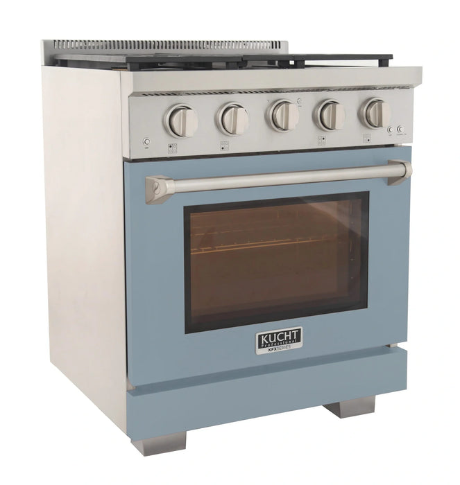 Kucht Professional 30-Inch 4.2 cu. ft. Gas Range in Light Blue with True Simmer Burners (KFX3000X-LB)