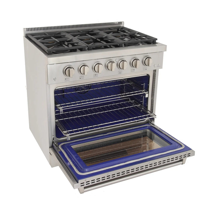 Kucht Professional 36-Inch 5.2 cu. ft. Gas Range in Stainless Steel with True Simmer Burners (KFX3600X-S)