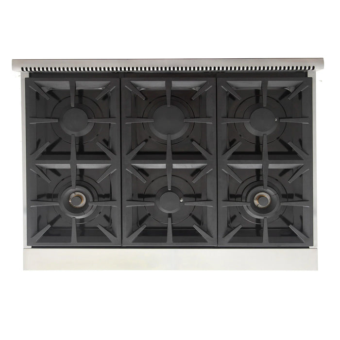 Kucht Professional 36-Inch 5.2 cu. ft. Gas Range in Black with Silver Accents (KFX360-BK)