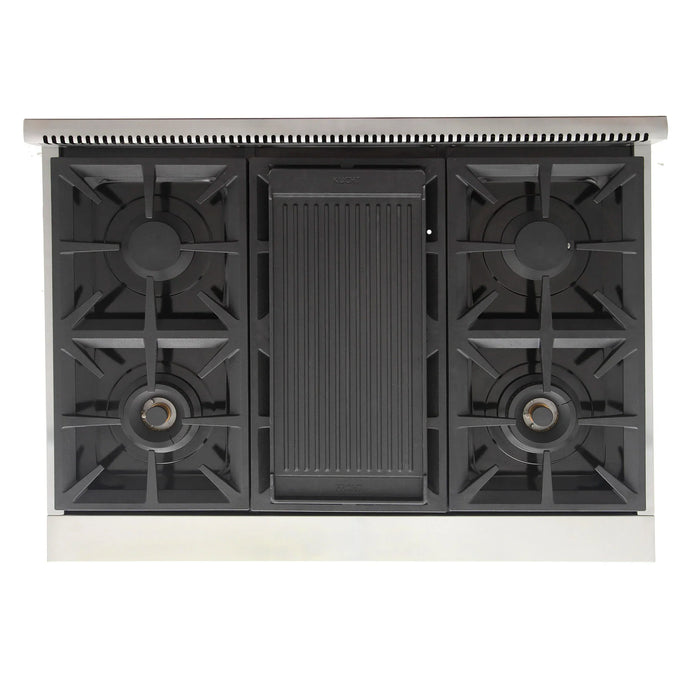 Kucht Professional 36-Inch 5.2 cu. ft. Gas Range in White with Silver Accents (KFX360-W)