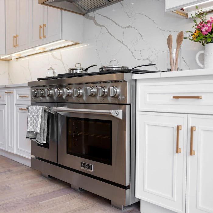 Kucht Professional 48-Inch 6.7 cu. ft. Gas Range in Stainless Steel with True Simmer Burners (KFX4800X-S)