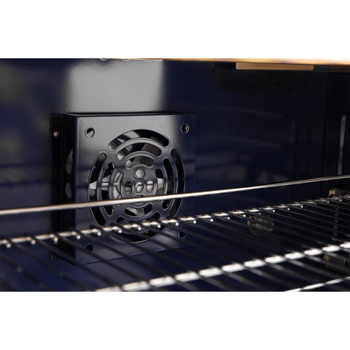 Kucht Horus 36-Inch Dual Fuel Range with 5.2 cu. ft. Electric Oven and 6 Gas Burners in Stainless Steel with Gold Accents and Digital Thermostat (KXP36-GL)