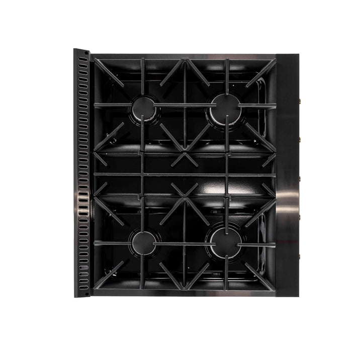 Kucht Horus 30-Inch Dual Fuel Range with 4.2 cu. ft. Electric Oven and 4 Gas Burners in Stainless Steel with Digital Thermostat (KXD30)