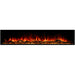 Vibrant orange fireplace log holder with modern design.