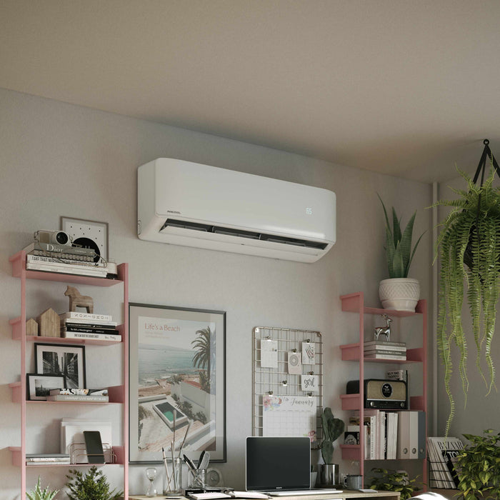 MRCOOL DIY 5th Gen Mini Split - 2-Zone 27,000 BTU Ductless Air Conditioner and Heat Pump Condenser with 9K + 9K Wall Mount Air Handlers