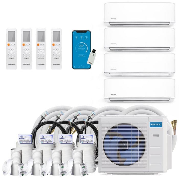 MRCOOL DIY 4th Gen Multi-Zone 4-Zone 36,000 BTU 22 SEER (9K + 9K + 9K + 9K) Ductless Mini-Split Air Conditioner and Heat Pump