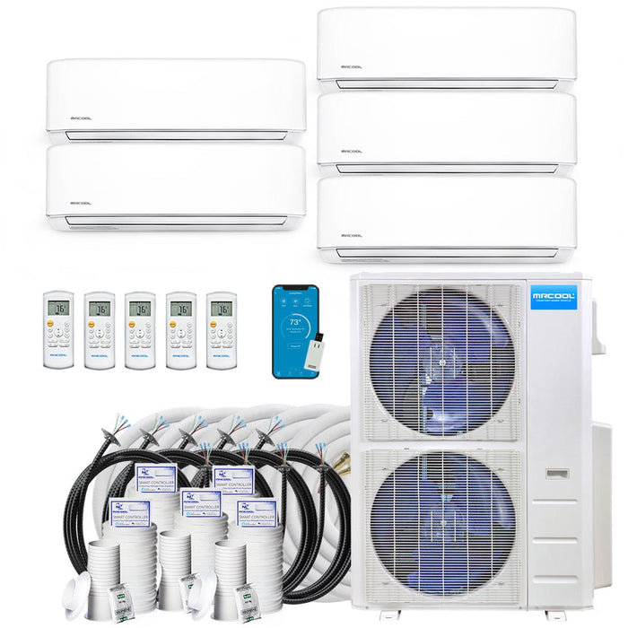 MRCOOL DIY 4th Gen Multi-Zone 5-Zone 48,000 BTU 21 SEER (9K + 9K + 9K + 9K + 9K) Ductless Mini-Split Air Conditioner and Heat Pump