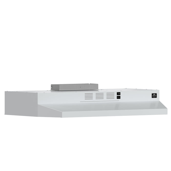 FORNO Cappa 30" 200 CFM Compact Under Cabinet Convertible Range Hood in White, FRHUC5200-30WHT