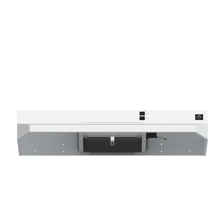 FORNO Cappa 30" 200 CFM Compact Under Cabinet Convertible Range Hood in White, FRHUC5200-30WHT