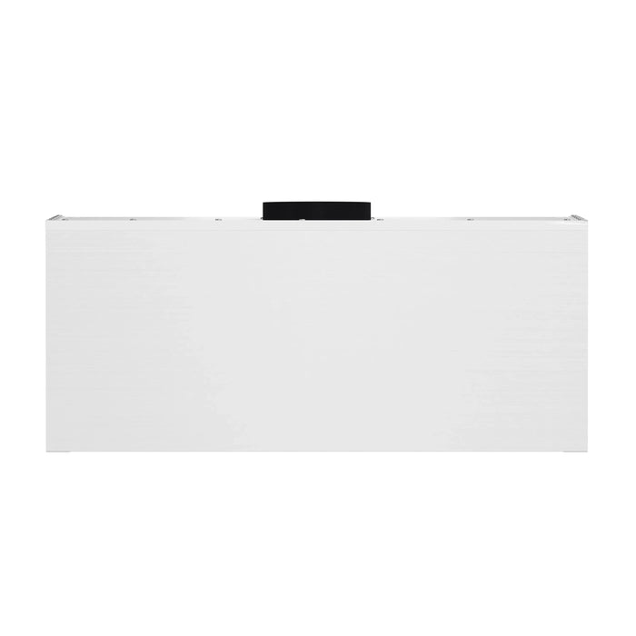 Forno 30-Inch Bari Espresso Under Cabinet Range Hood with 400 CFM in White with Antique Brass Trim (FRHUC5255-30WHT)
