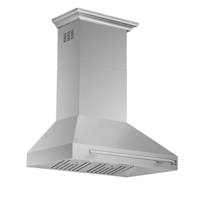 FORNO Aria 36" 1200 CFM Convertible Wall Mount Range Hood in Stainless Steel, FRHWM5095-36