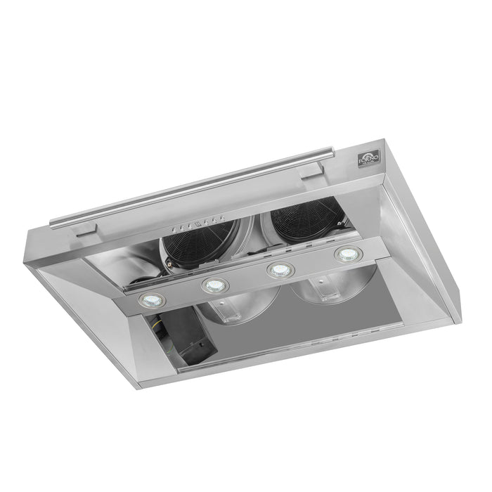 FORNO Aria 36" 1200 CFM Convertible Wall Mount Range Hood in Stainless Steel, FRHWM5095-36