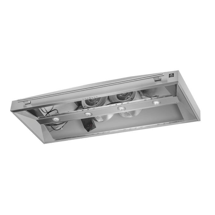 FORNO Aria 60" 1200 CFM Convertible Wall Mount Range Hood in Stainless Steel, FRHWM5095-60