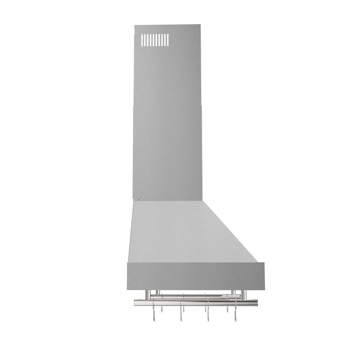 FORNO Venezia 30" 370 CFM Wall Mount Ducted Range Hood with Touch Controls and LED Lights in Stainless Steel, FRHWM5503-30