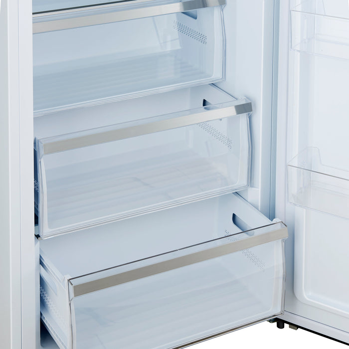 FORNO Maderno 60" 27.2 cu.ft. Convertible Refrigerator and Freezer with Modern Trim Kit in White with Antique Brass Handles, FFFFD1722-60MG-WHT