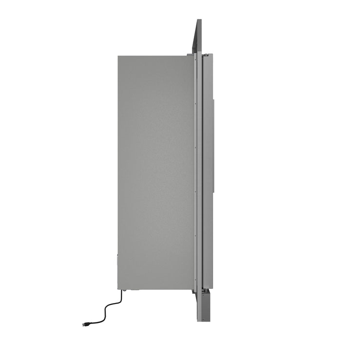 FORNO Maderno 32" 13.6 cu.ft. Left Swing Convertible Refrigerator and Freezer with Modern Trim Kit in Stainless Steel, FFFFD1722-32LSG