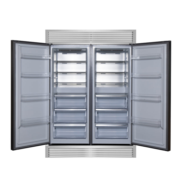 FORNO Maderno 60" 27.2 cu.ft. Convertible Refrigerator and Freezer with Grill Trim Kit, FFFFD1722-60SG