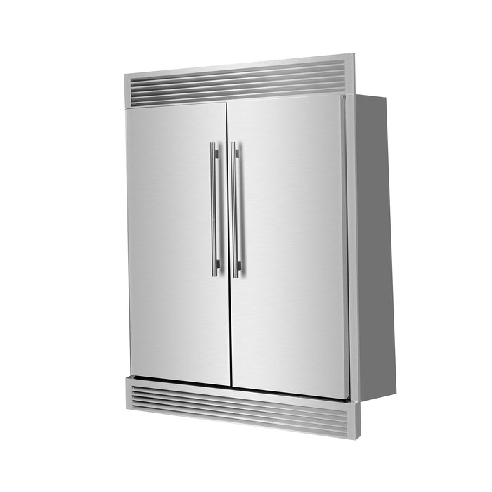 FORNO Maderno 60" 27.2 cu.ft. Convertible Refrigerator and Freezer with Grill Trim Kit, FFFFD1722-60SG
