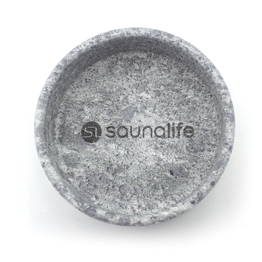 SaunaLife Coaster and Aroma Tray — Drink Holder and Scent Reservoir, Carved Soapstone