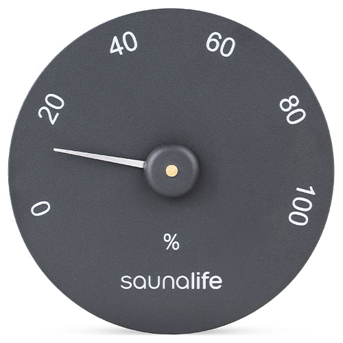 SaunaLife Designer Hygrometer in Black