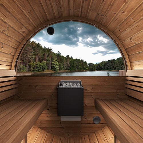 SaunaLife Model E6W Barrel Sauna