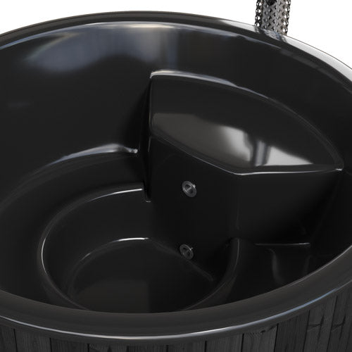 SaunaLife S6B Hot Tub Wood-Fired, Black