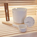 SaunaLife Essentials Set 2 Sauna Bucket and Ladle in White