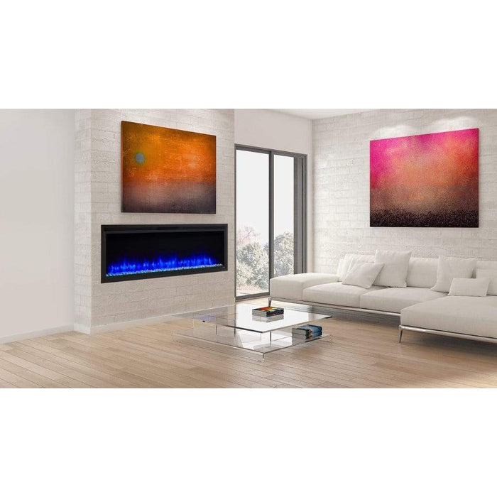 SimpliFire Allusion Platinum 72" Linear Electric Recessed Fireplace