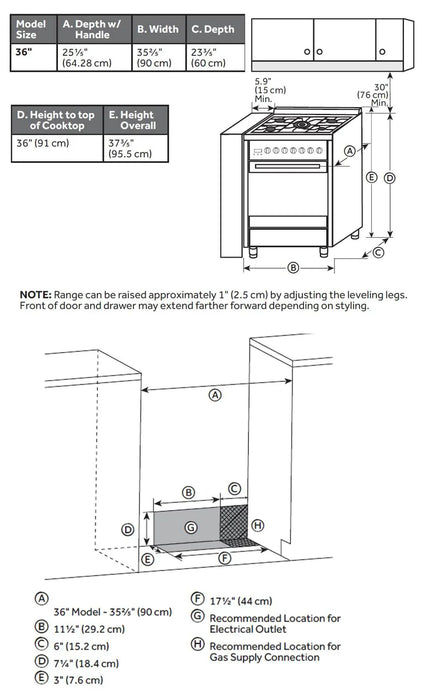 Empava 36-Inch Freestanding Gas Range in Stainless Steel (EMPV-36GR01)