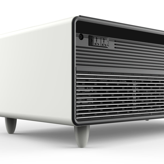 FORNO Evoluto  51" Smart Coffee Table – Dual Fridge Drawers, Bluetooth Audio, Wireless Charging, RGB Light in Black in White, FCTFR7006-51WHT