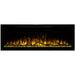 Spectrum Slimline Gold fireplace, sleek modern design.