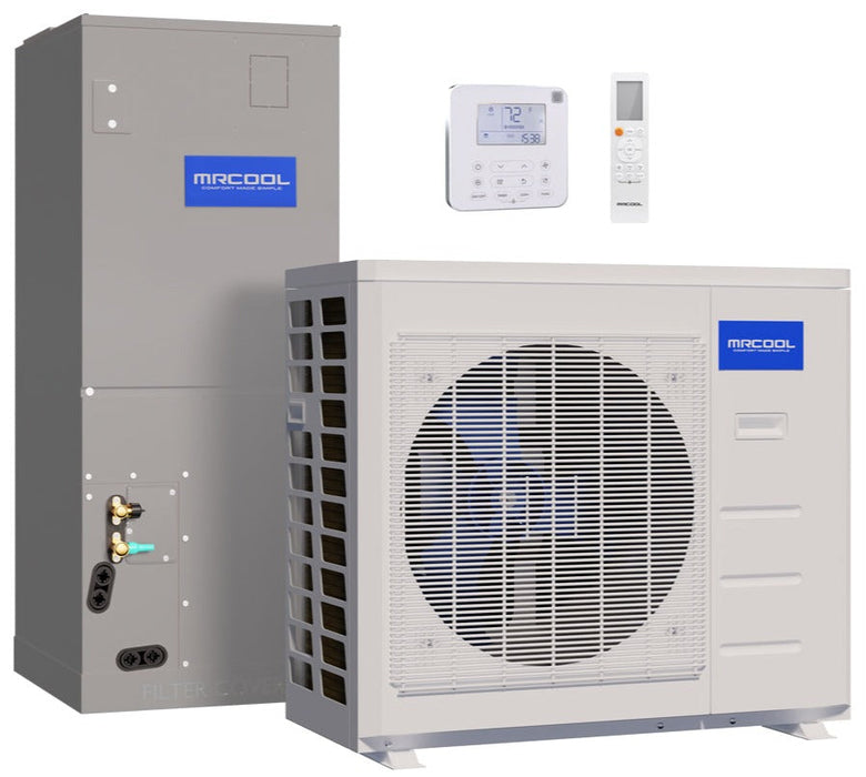 MRCOOL Central Ducted 36K BTU, 18 SEER, Ducted Air Handler and Heat Pump Condenser (CENTRAL-36-HP-230-00)