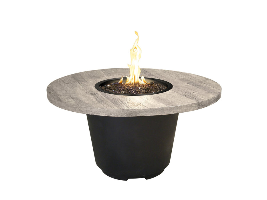 American Fyre Designs Reclaimed Wood Cosmopolitan Round Fire Table