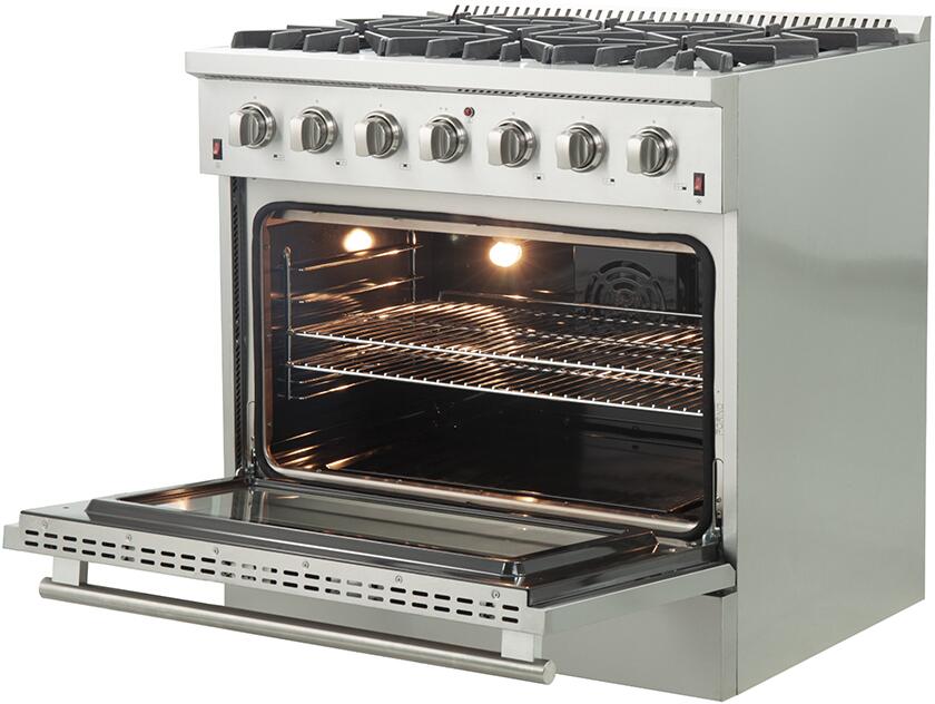 FORNO Appliance Package - 36 Inch Gas Range, Dishwasher, 60 Inch Refrigerator, AP-FFSGS6244-36-5