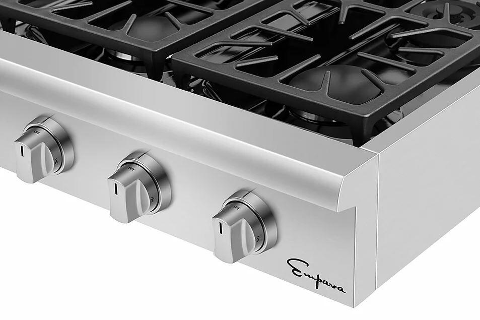 Empava 48-Inch Pro-Style Slide-In Natural Gas Cooktops in Stainless Steel (EMPV-48GC32)