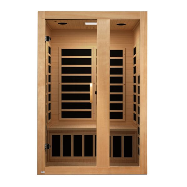 Golden Designs Dynamic "Serena Elite" 2-person Ultra Low EMF FAR Infrared Sauna w/ Canadian Hemlock | DYN-6229-01 Elite