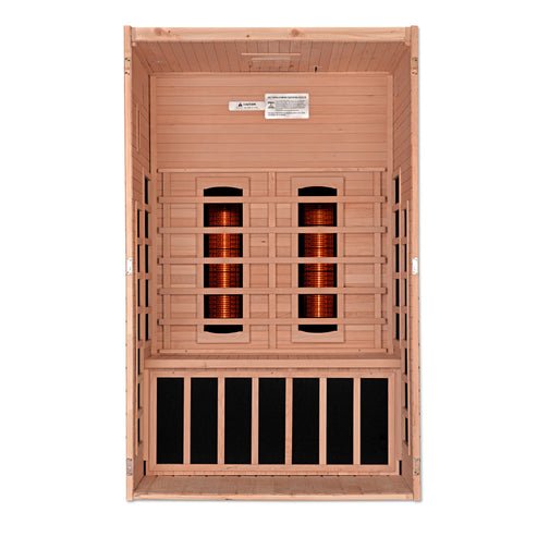 Golden Designs Dynamic "Serena" 2-Person Full Spectrum Near Zero EMF FAR Infrared Sauna w/ Canadian Hemlock | DYN-6229-03 FS