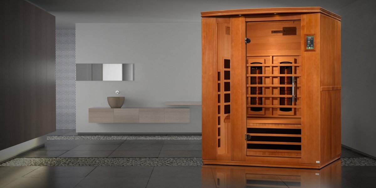Dynamic Lugano 3 Person Full Spectrum  Near Zero EMF FAR Infrared Dry Sauna DYN-6336-03 FS
