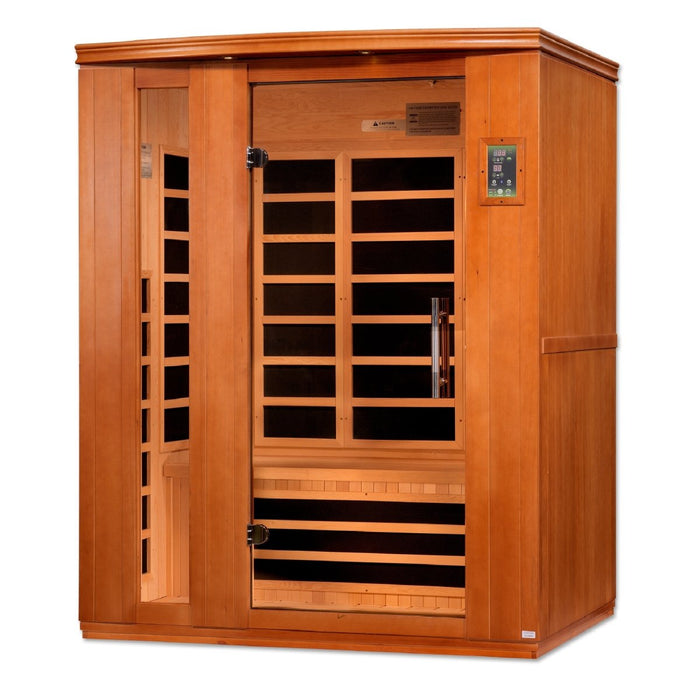 Dynamic Lugano Elite 3 Person Ultra Low EMF FAR Infrared Dry Sauna in Canadian Hemlock DYN-6336-02 Elite