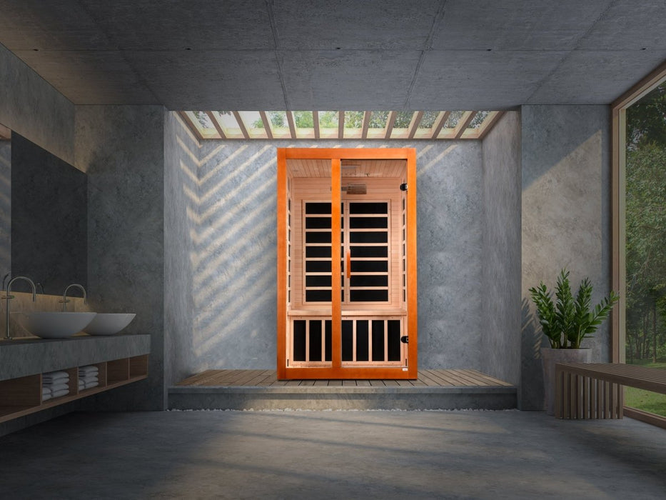 Dynamic Santiago Elite 2 Person Ultra Low EMF FAR Infrared Dry Sauna DYN-6209-02 Elite